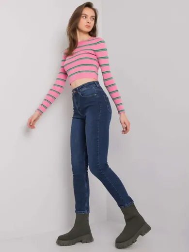 Spodnie jeansowe damskie, niebieskie, Moonart