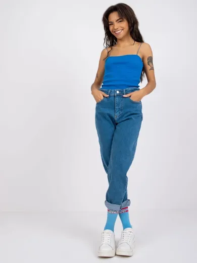 Spodnie jeansowe damskie, niebieskie, Moonart