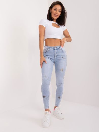 Spodnie jeansowe damskie, niebieskie, M.Sara