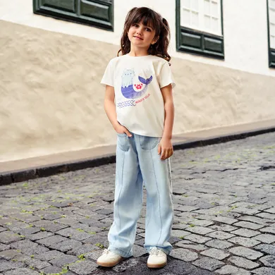 Spodnie jeansowe z cienkiego denimu wide fit Cool Club