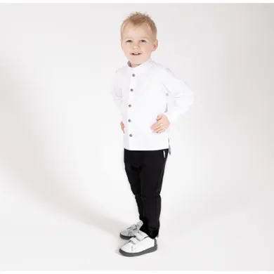 Spodnie materiałowe chłopięce, czarne, Nicol