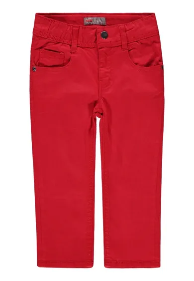 Spodnie materiałowe chłopięce, czerwone, Kanz