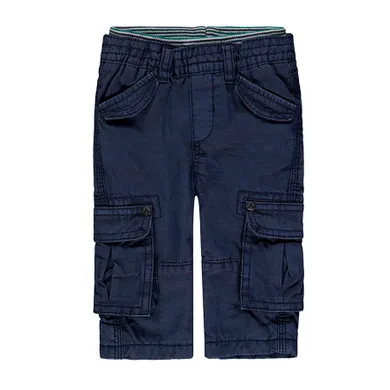 Spodnie materiałowe chłopięce, niebieskie, bojówki, Kanz