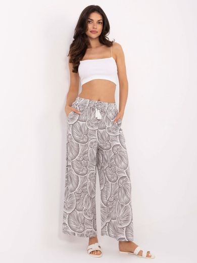 Spodnie materiałowe damskie, beżowe, Sublevel