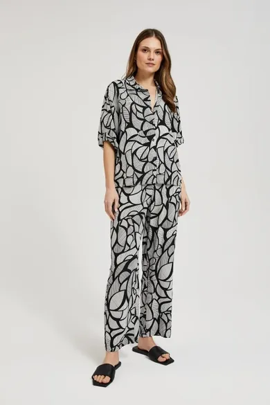 Spodnie materiałowe damskie, mix, Moodo