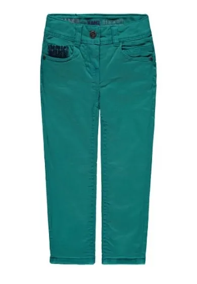 Spodnie materiałowe dziewczęce, zielone, Kanz