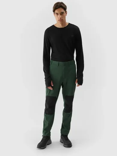 Spodnie materiałowe męskie, zielone, 4F