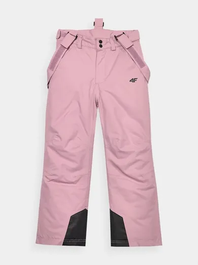 Spodnie narciarskie dziewczęce, różowe, 4F