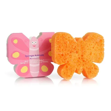 Spongelle, Sponge Animals Kids, gąbka nasączona mydłem do mycia ciała dla dzieci, Butterfly