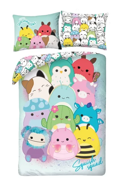 Squishmallow, 2-częściowy komplet pościeli, 140-200 cm