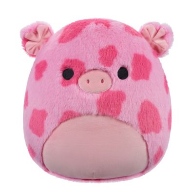 Squishmallows, Fuzzamallows, Gwnedle, Pink Spotted Pig, łaciata świnka, maskotka, 30 cm
