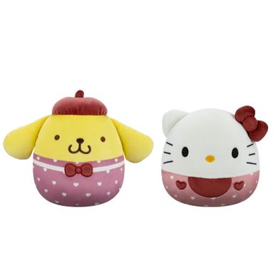 Squishmallows, Hello Kitty and Friends, Hello Kitty z Pompompurin, zestaw maskotek, 20 cm