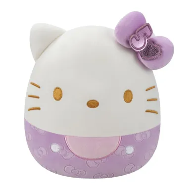 Squishmallows, Hello Kitty, maskotka, wydanie specjalne na 50-lecie, fioletowy z kokardką, 20 cm