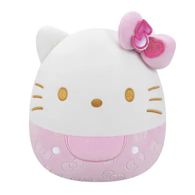 Squishmallows, Hello Kitty, maskotka, wydanie specjalne na 50-lecie, róż z kokardką, 20 cm