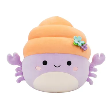 Squishmallows, Little Plush, Arco, fioletowy krab z kwiatkiem, maskotka, 19 cm