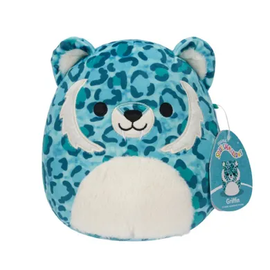 Squishmallows, Little Plush, Griffin Aqua Saber-Tooth Tiger, niebieski tygrys szablozębny, maskotka, 19 cm