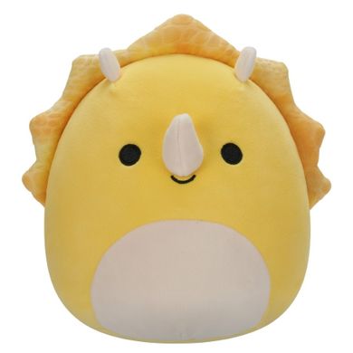 Squishmallows Lancaster Der Triceratops – Größe S, Gelb, Kuscheliges Plüschtier Zum Anklippen