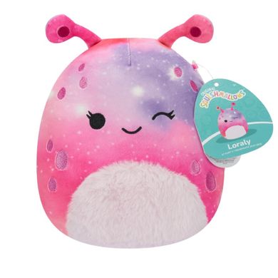 Squishmallows, Little Plush, Loraly Pink and Purple Alien, różowy ufoludek, maskotka, 19 cm