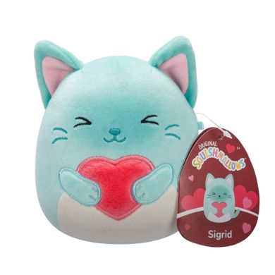 Squishmallows, Little Plush, Sigrid, morski kot Siamese z sercem, maskotka, 19 cm