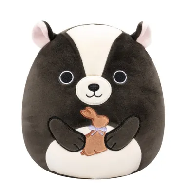 Squishmallows, Little Plush, Skyler, czarno biały skunks z króliczkiem czekoladowym, maskotka, 19 cm