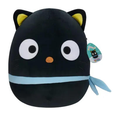 Squishmallows, Medium Plush, Sanrio Core, Chococat Blue Ribbon, czarny kot, maskotka, 25 cm