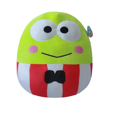 Squishmallows, Medium Plush, Sanrio Core, Keroppi w pasiastym ubranku, maskotka, 25 cm