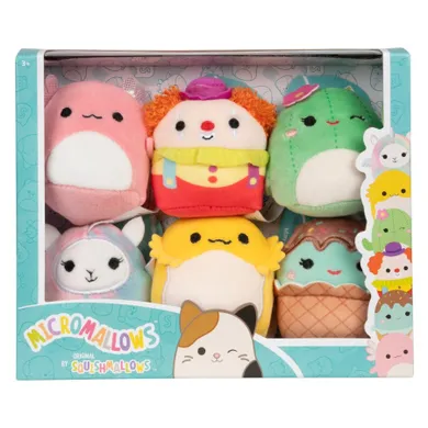 Squishmallows, Micromallows, Archie, Maya, Maritza, Bimbi, Rodry, Lucy-May, zestaw mini maskotek, 6 cm, 6 szt.