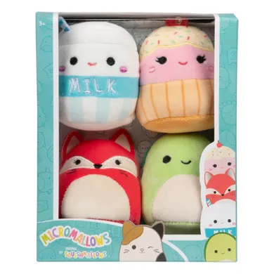 Squishmallows, Micromallows, Fifi, Henry, Melly, Clara, zestaw mini maskotek, 6 cm, 4 szt.