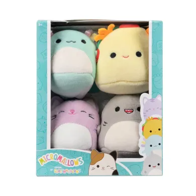 Squishmallows, Micromallows, Gordon, Tex, Tabitha, Irina, zestaw mini maskotek, 6 cm, 4 szt.