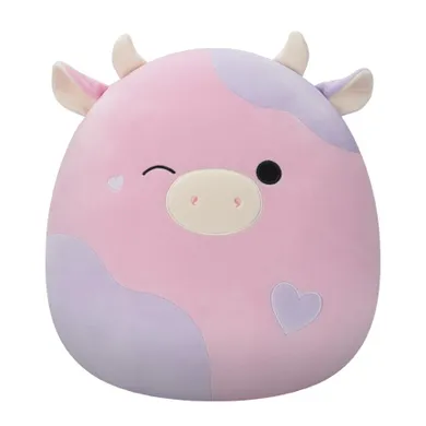 Squishmallows, Patty, różowo-fioletowa krowa, maskotka, 30 cm