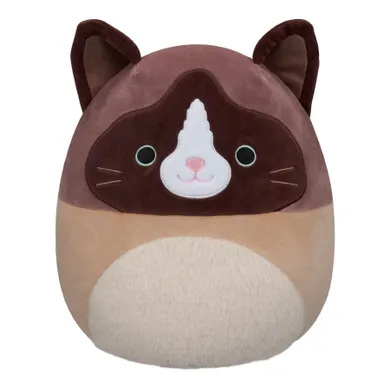 Squishmallows, Woodward, Brown and Tan Snowshoe Cat, brązowy kot, maskotka, 30 cm