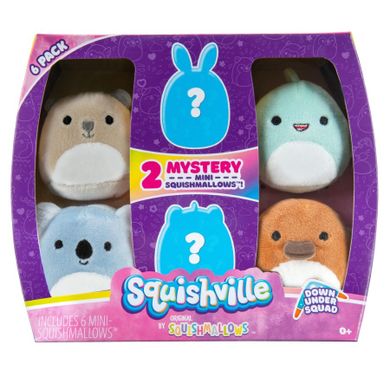 Squishville by Squishmallows, Down Under Squad, mini maskotki, 6 szt.
