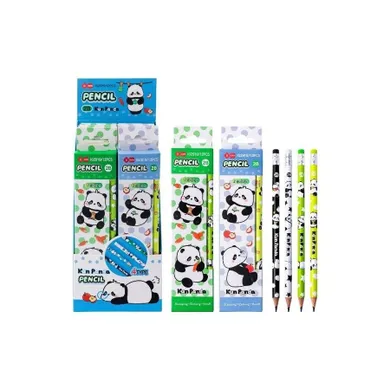 Squishy, ołówek z gumką, Panda, 4 szt.