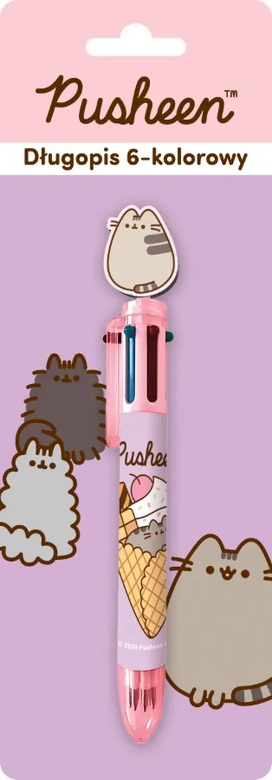 St. Majewski, Pusheen, długopis automatyczny, 6 kolorów