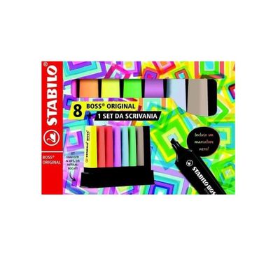 Stabilo, Boss Original, zakreślacze + podstawka na biurko, 8 szt.