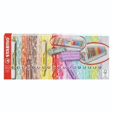 Stabilo, Swing Cool, zakreślacze, Pastel, 18 kolorów