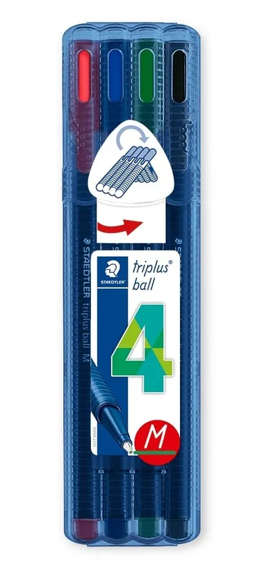 Staedtler, długopis, triplus ball, 4 kolory, M