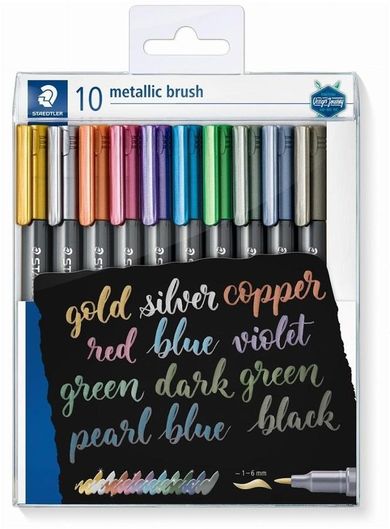 Staedtler, flamaster pędzelkowy, 10 kolorów