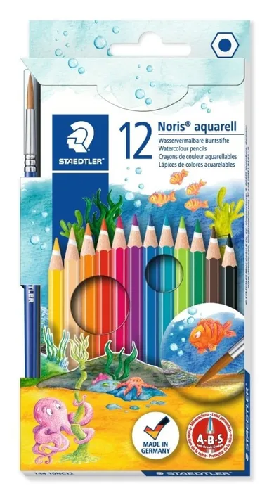 Staedtler, kredki akwarelowe Noris Club, 12 kolorów