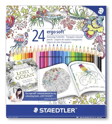 Staedtler, kredki ołówkowe Ergo soft, 24 kolory