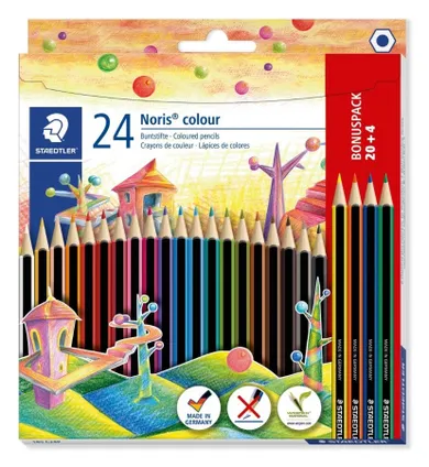 Staedtler, Noris colour, kredki sześciokątne, 24 kolory