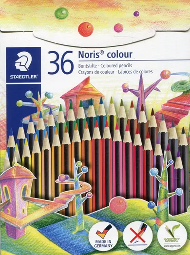 Staedtler, Noris colour Wopex, kredki sześciokątne, 36 kolorów