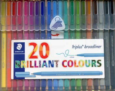 Staedtler, Triplus broadliner, cienkopis, 0,8 mm, 20 kolorów