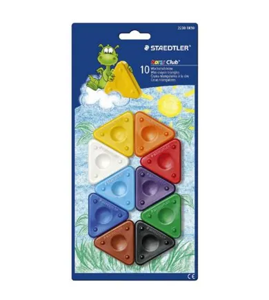 Staedtler, Trójkątne kredki świecowe, Noris Club, 10 kolorów