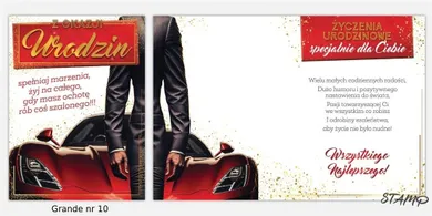 Stamp, Grande, Karnet + koperta, Urodziny