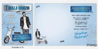 Stamp, Grande, Karnet + koperta, Urodziny