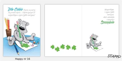 Stamp, Happy, karnet B6 + koperta