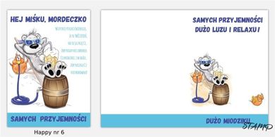 Stamp, Happy, karnet B6 + koperta