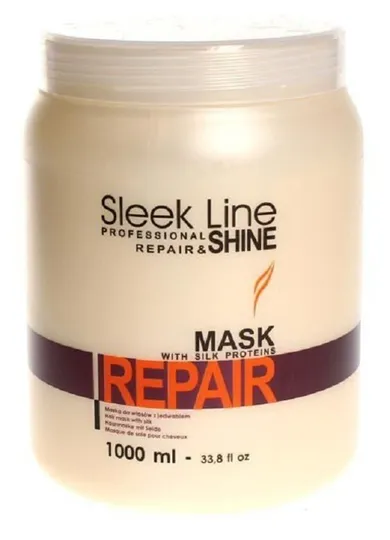 Stapiz, Sleek Line Repair Volume Mask, maska do włosów z jedwabiem zwiększająca objętość, 1000 ml