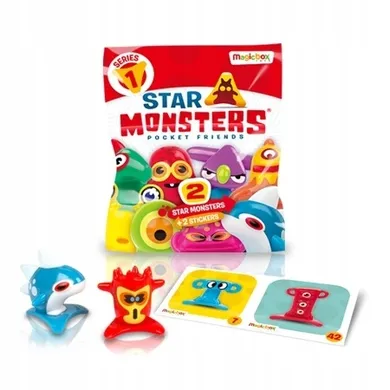 Star Monsters, saszetka z figurką i naklejkami, 1 szt.